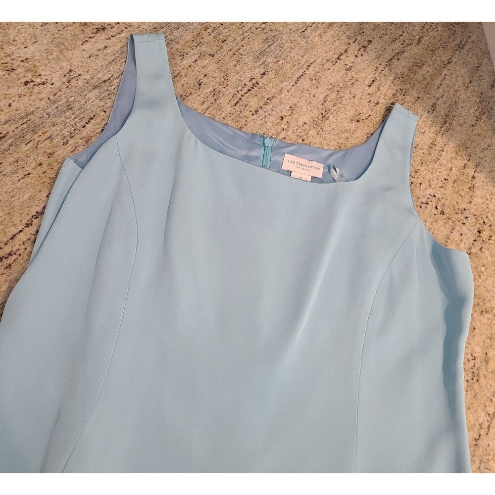 Liz Claiborne 100% Silk Dress Suit Blazer Lined Blue Size 10 2 Piece Office - Picture 9 of 16